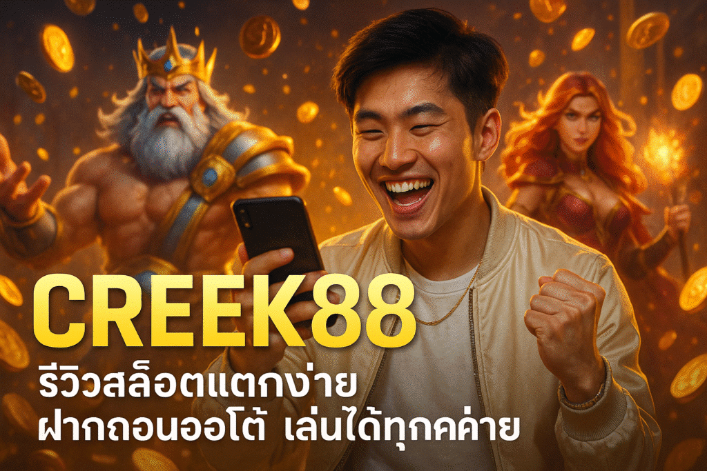 CREEK888 รีวิวสล็อตแตกง่าย ฝากถอนออโต้ เล่นได้ทุกค่าย