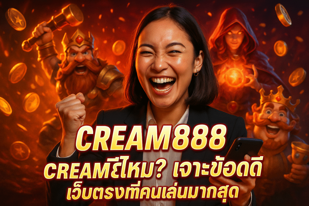CREAM888 ดีไหม? เจาะข้อดีเว็บตรงที่คนเล่นมากสุด