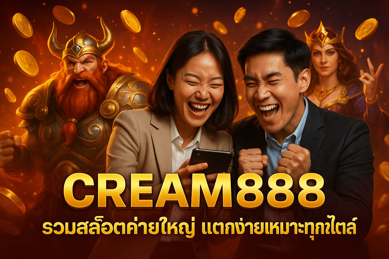 CREAM888 รวมสล็อตค่ายใหญ่ แตกง่ายเหมาะทุกสไตล์
