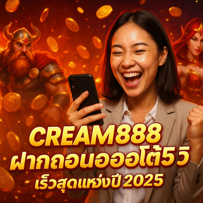 CREAM888 ฝากถอนออโต้ 5 วิ เร็วสุดแห่งปี 2025