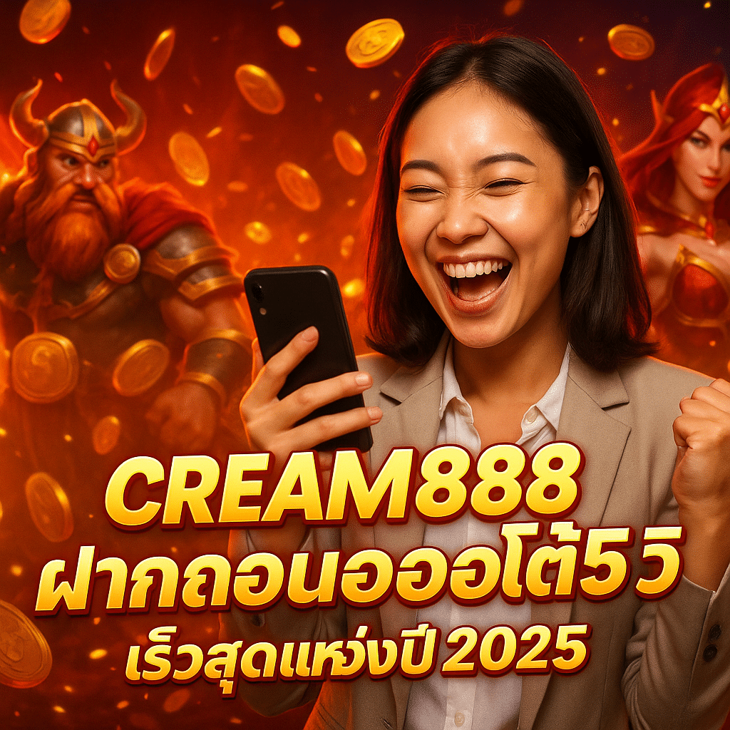 CREAM888 ฝากถอนออโต้ 5 วิ เร็วสุดแห่งปี 2025